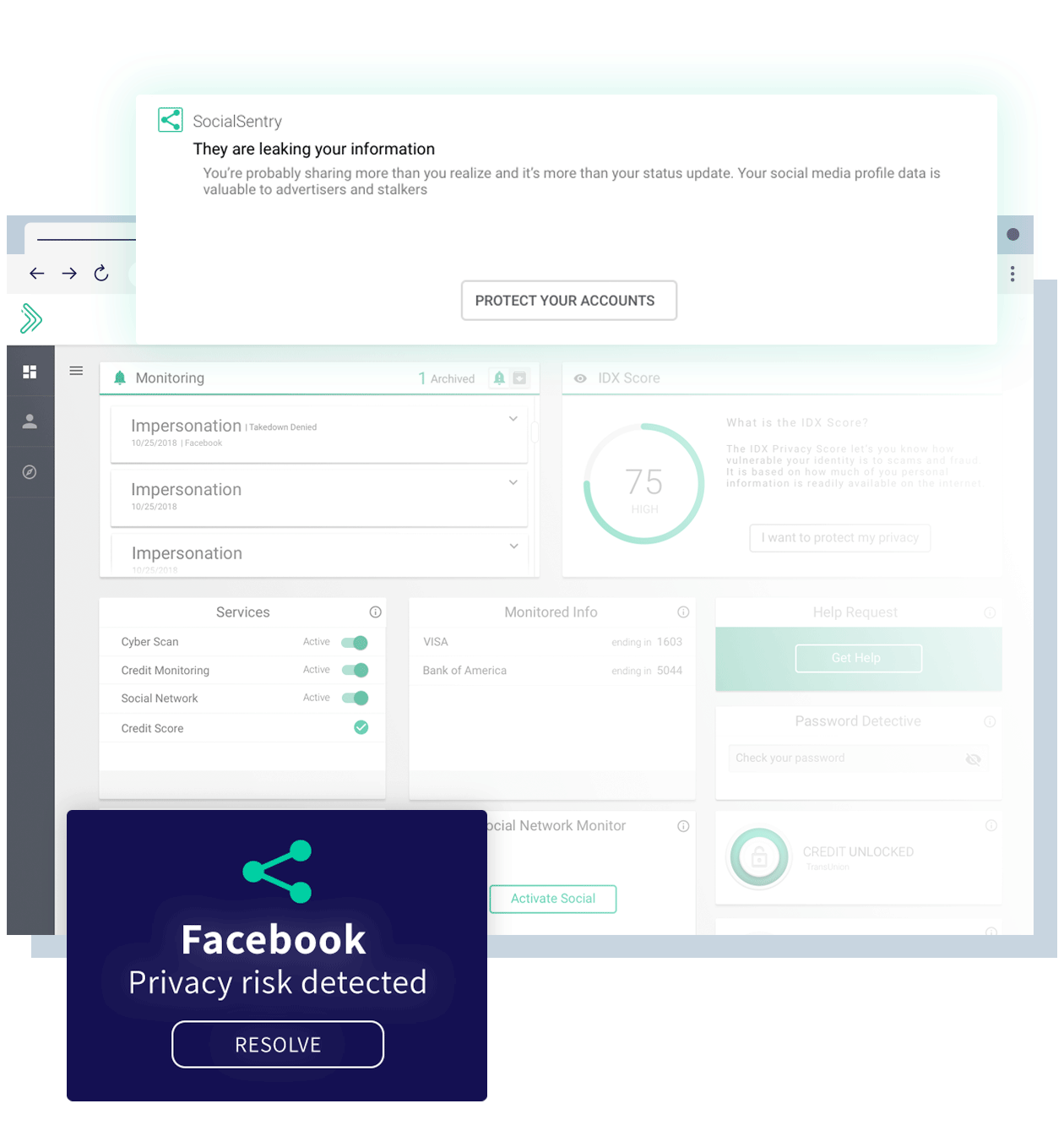 SocialSentry by IDX for social media monitoring