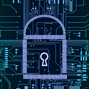 Illustration of a digital lock to represent consumer privacy protection