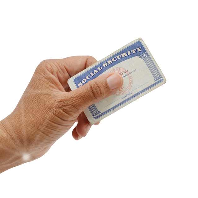 A Hand Holding a Social Security Card